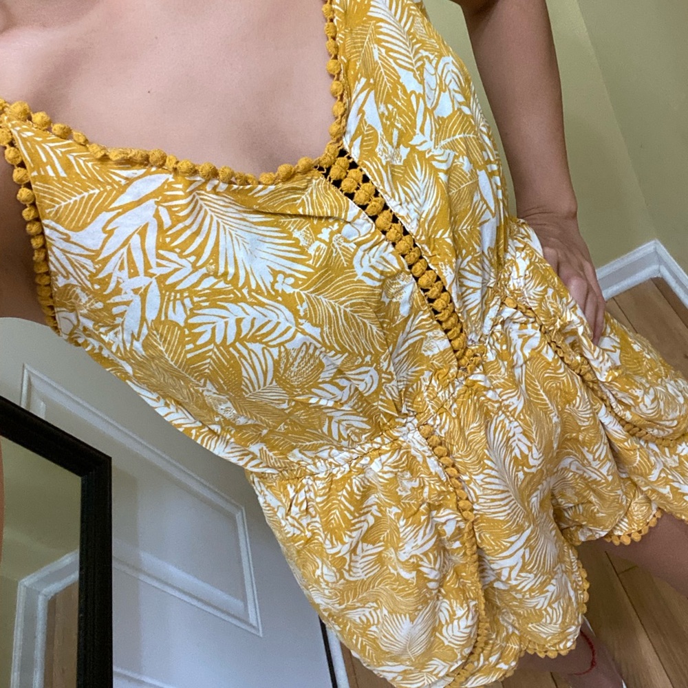 Tropical yellow jumpsuit